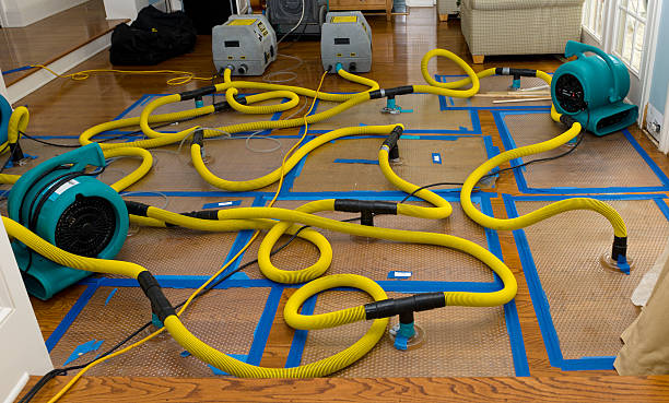 Water damage restoration process in Archbald, PA
